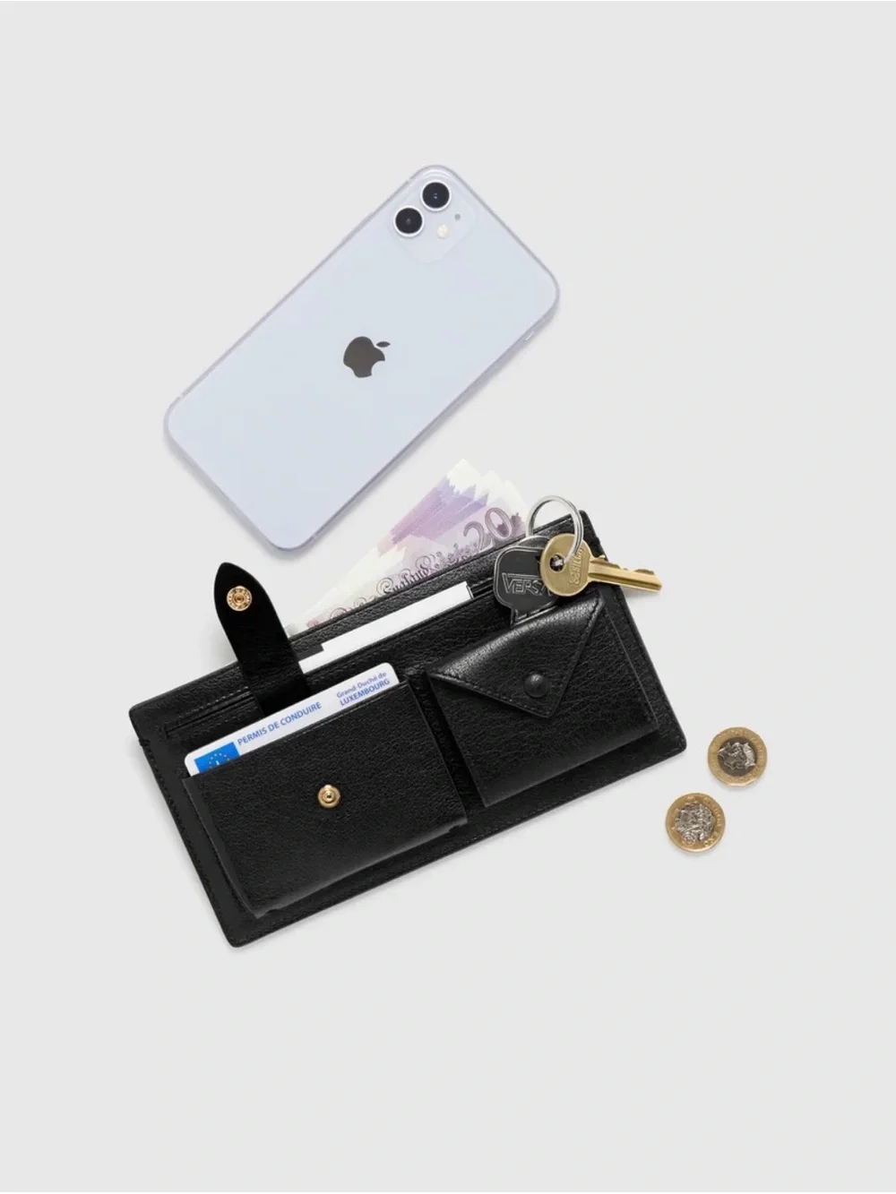 Metier Inside Out Wallet with Coin Pocket and Key Ring